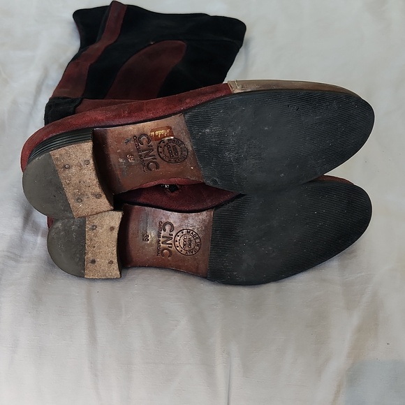 Hand crafted Cnc Costume National over the Knee Boots suede - Picture 2 of 6